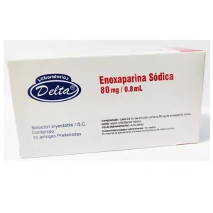 Enoxaparina Sodica 80 Mg / 0.8 Ml