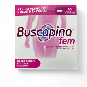 Buscapina Fem Hioscina N-Butilbromuro 20Mg Ibuprofeno 400Mg X 90 Tab