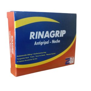 Rinagrip Noche 650Mg +4Mg Caja X 10 Tabletas