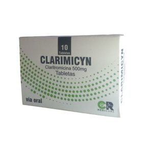 Claritromicina 500Mg Clarimicyn Caja X 10 Tabletas