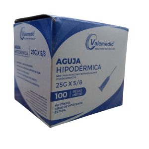 Aguja Hipodermica 25G X 5/8 Caja X 100 Und