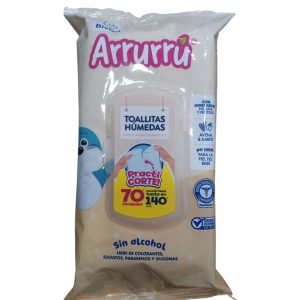 Toallitas Humedas Arrurru Sin Alcohol X 70 Und
