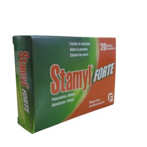 Simeticona 100Mg/Pancreatina 300Mg Stamyl Forte X 20 Tab