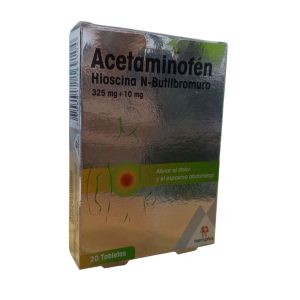 Acetaminofen Hioscina N-Butilbromuro 325Mg + 10Mg X 20 Tab